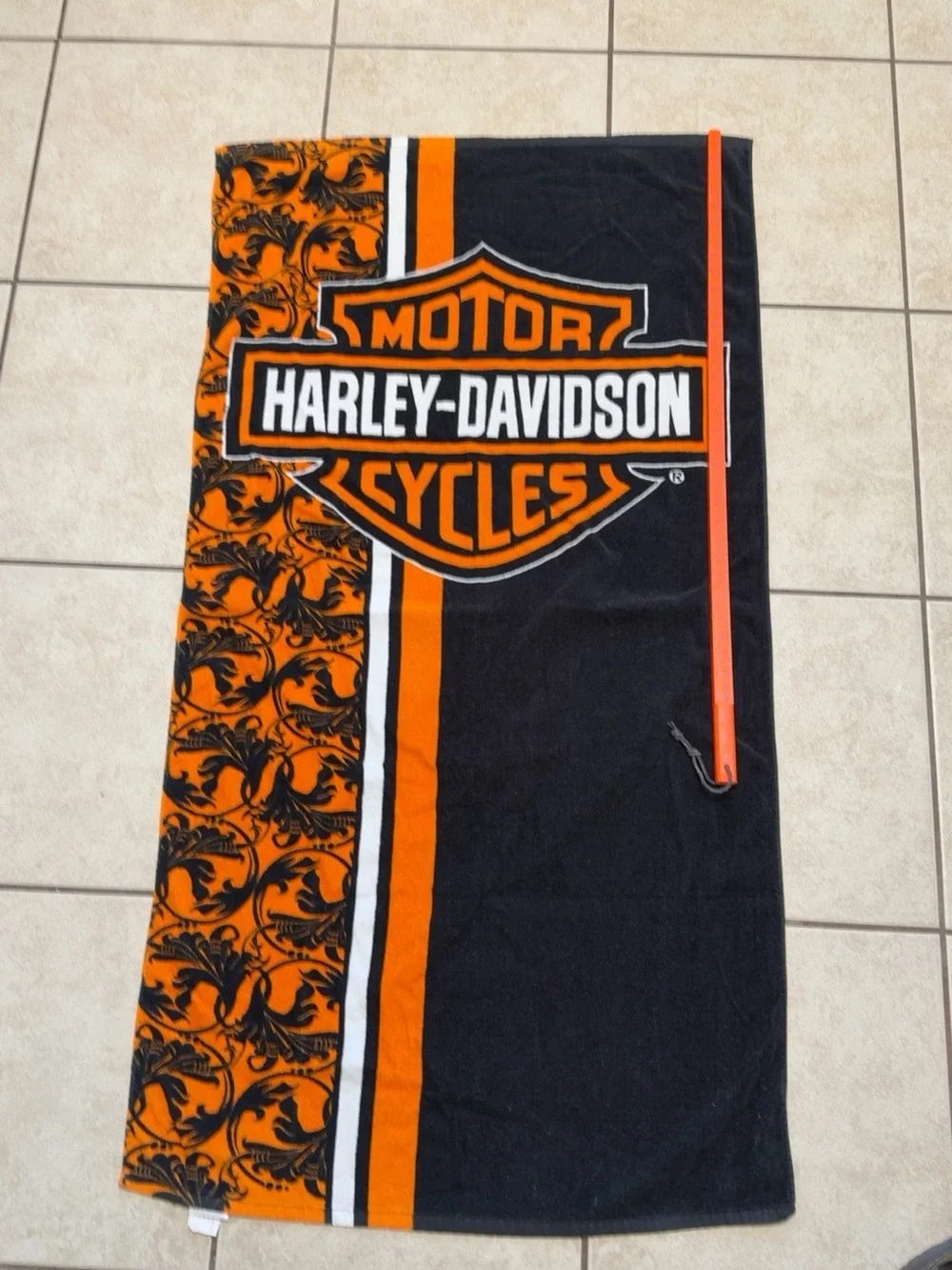 Harley-Davidson 2014 Bar & Shield Racing Stripe Cotton Beach Towel